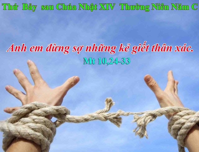 Suy niệm 14/07/2018 – Thứ Bảy tuần 14 thường niên: Đừng sợ…, nhưng hãy sợ …