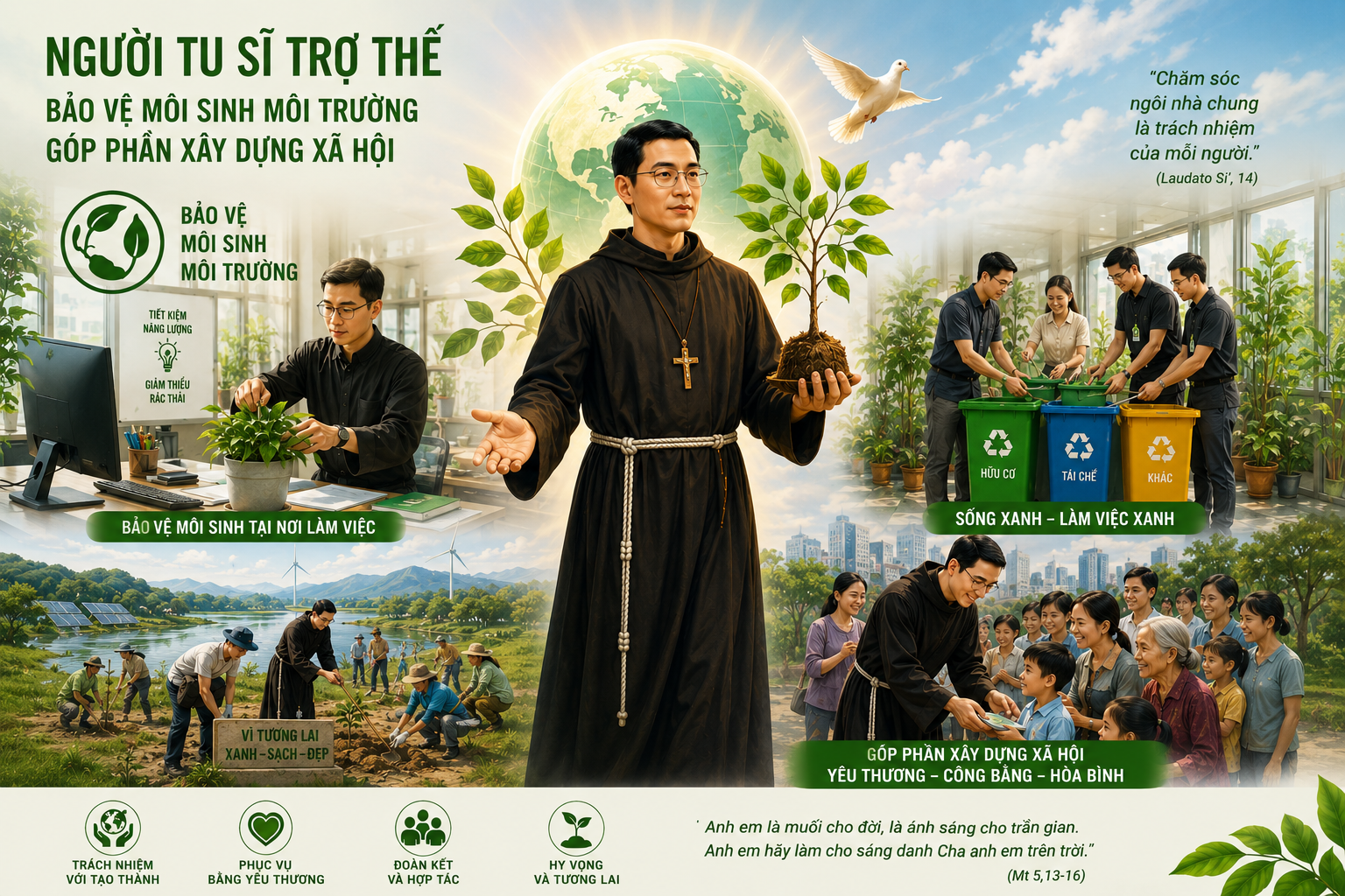 Người Tu Sĩ Trợ Thế Với Việc Bảo Vệ Môi Trường