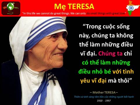 Mẹ Têrêxa Calcutta, chứng nhân lòng thương xót