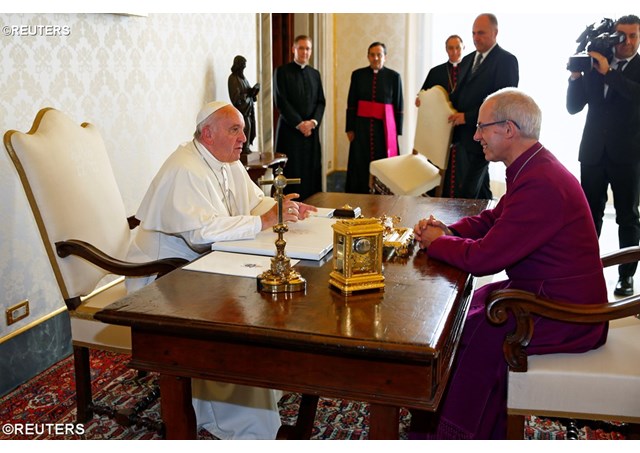 Đức Thánh Cha tiếp Giáo Chủ và nhiều TGM Anh Giáo