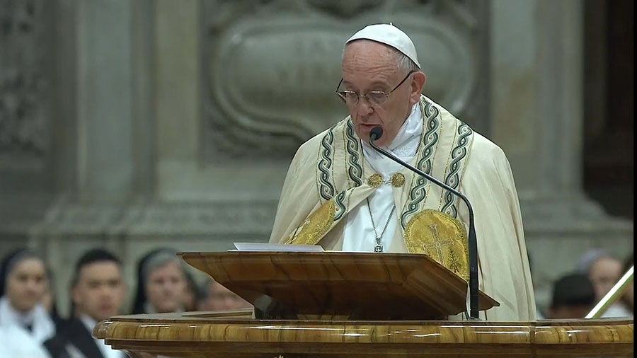 Bài giảng của ĐTC trong buổi hát kinh chiều tạ ơn cuối năm